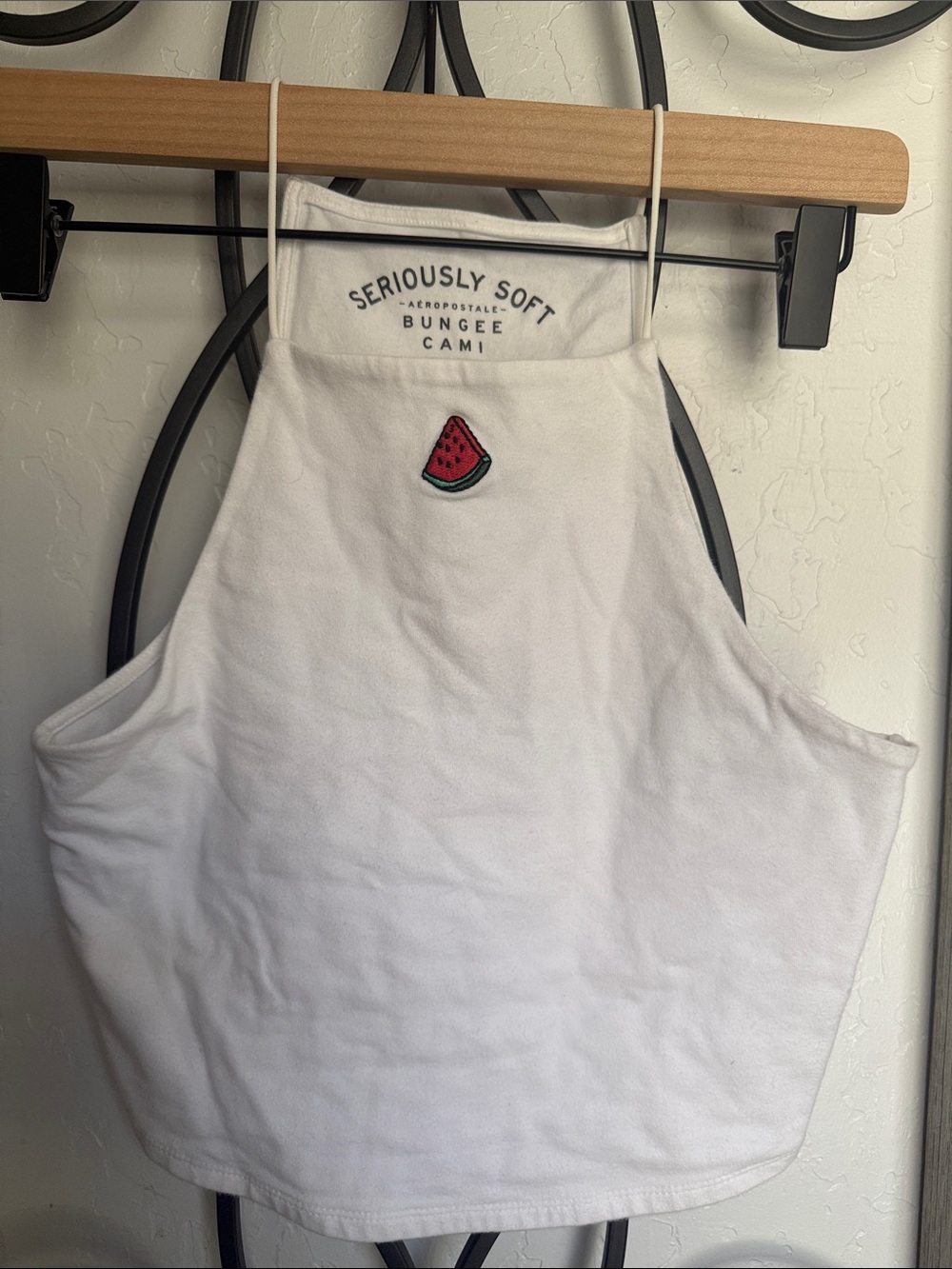 Aeropostale Seriously Soft Cropped Bungee Tank with Watermelon Patch | Medium